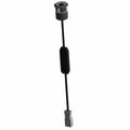 Slim black cam mirror camera with round lens housing and rectangular connector cable.