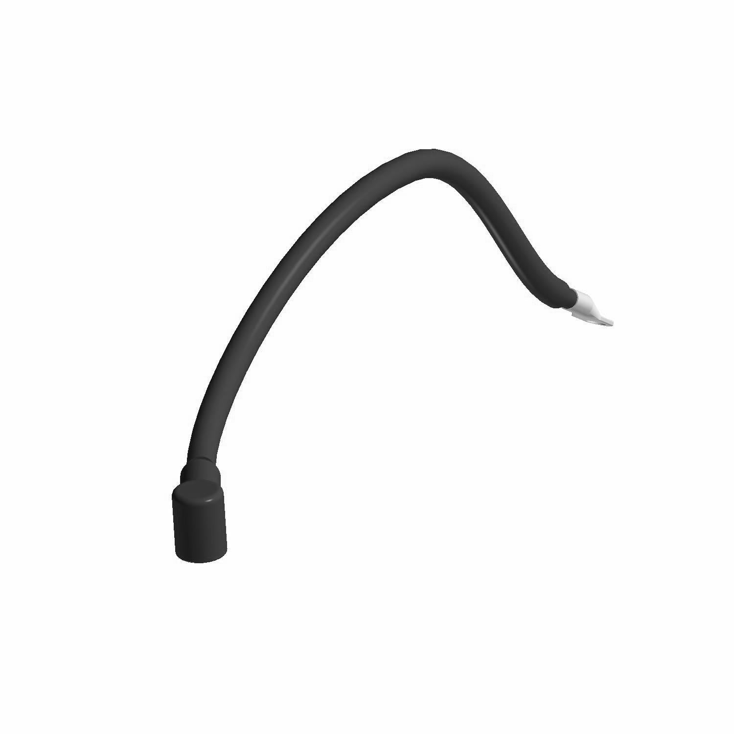 Black flexible winch power cable with connectors on both ends for Polaris UTVs.