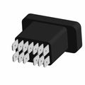 Black rectangular Polaris drive mode switch with 12 silver metal prongs and mounting flange.