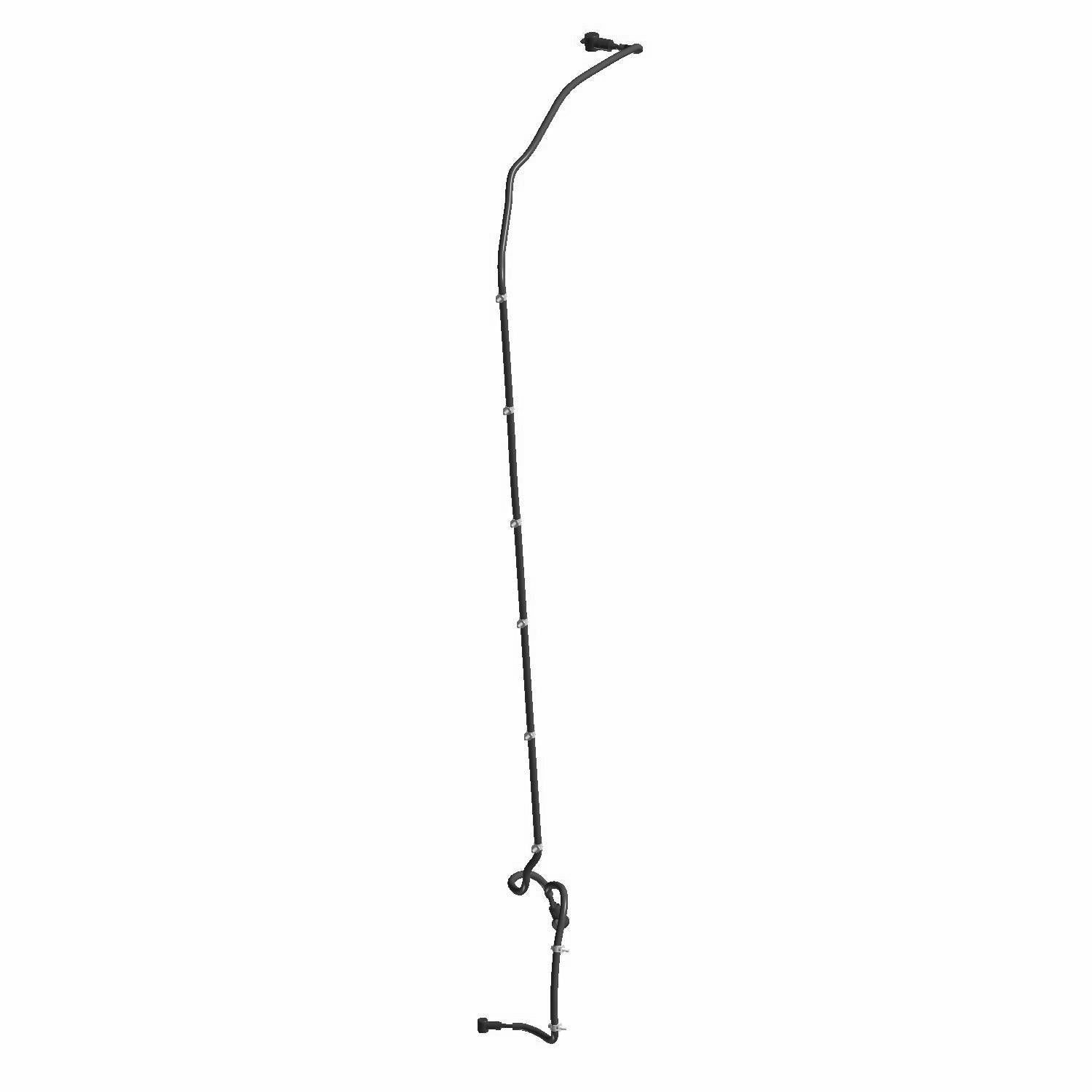 Long black battery to solenoid cable with molded connectors on both ends and protective insulation along the length.
