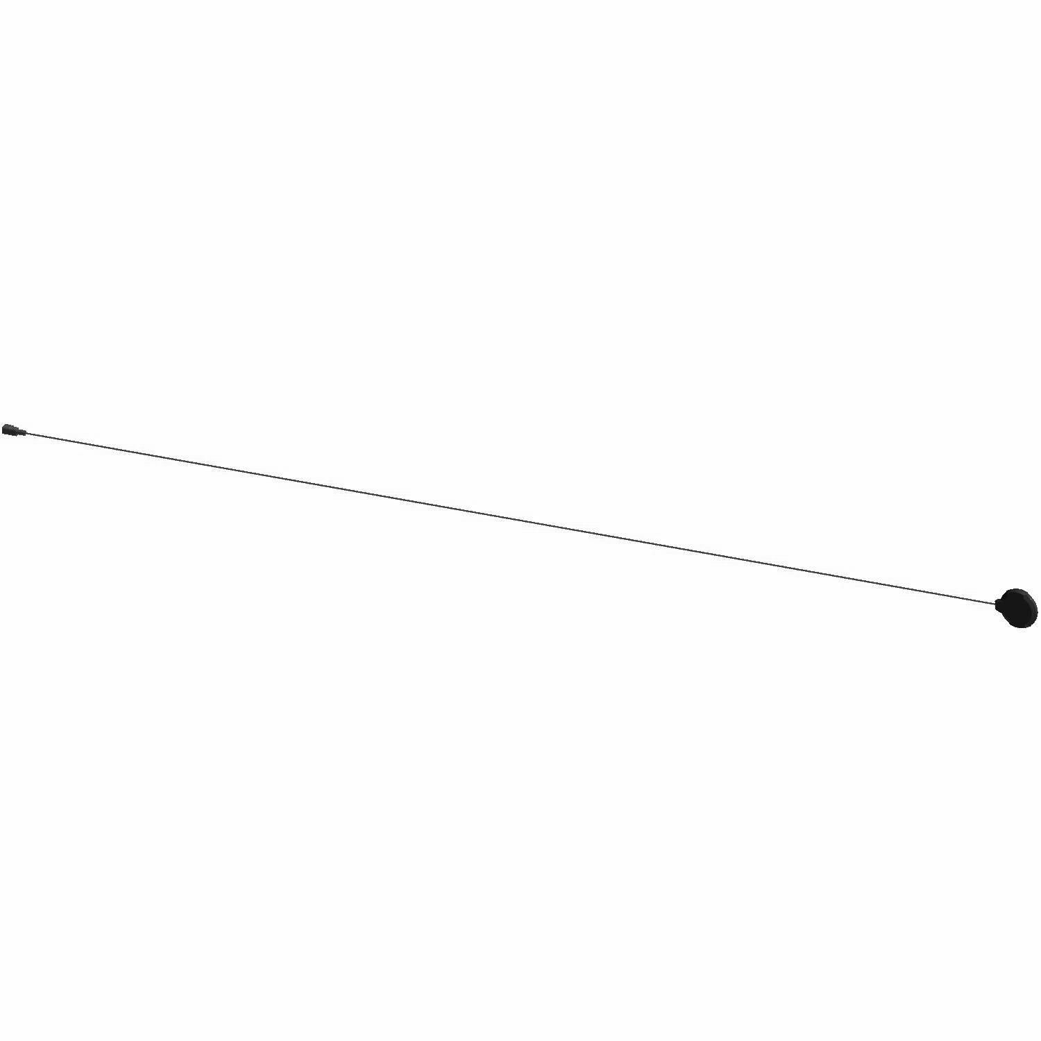 Black slim external GPS antenna with round base and long flexible wire.