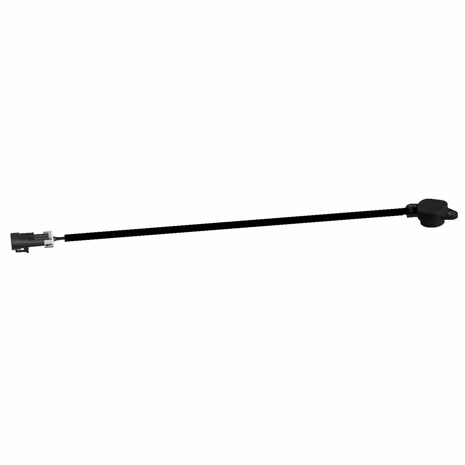Black gear indicator switch cable with connectors on both ends, slim and elongated design.