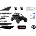 BODY - DECALS - 2025 CAN AM MAVERICK R X RS - TIMELESS BLACK METALLIC - 77" WIDTH