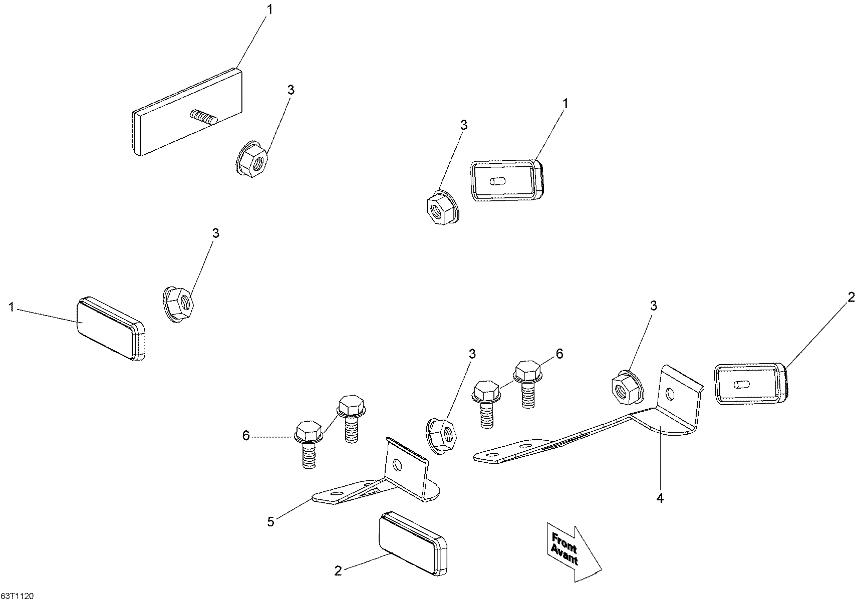 An Image of a Genuine Can-Am Parts Schematic Diagram showing the schematic - HEADLIGHTS AND REFLECTORS