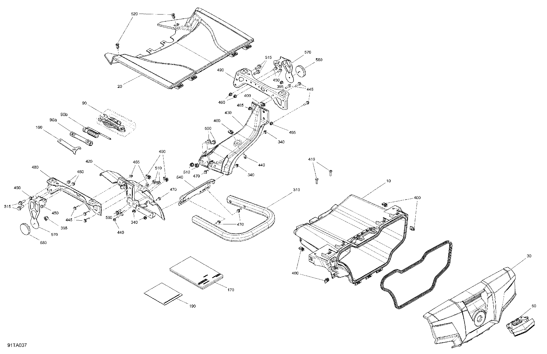 An Image of a Genuine Can-Am Parts Schematic Diagram showing the schematic - MISCELLANEOUS - TOOLS