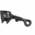 Black rubber-coated battery to solenoid cable with metal terminal and mounting bracket.