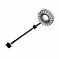 Black and silver Polaris stator with round coil design and attached wiring harness.