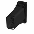 Black plastic AWD turf switch housing with rectangular mounting base and connector pins inside.
