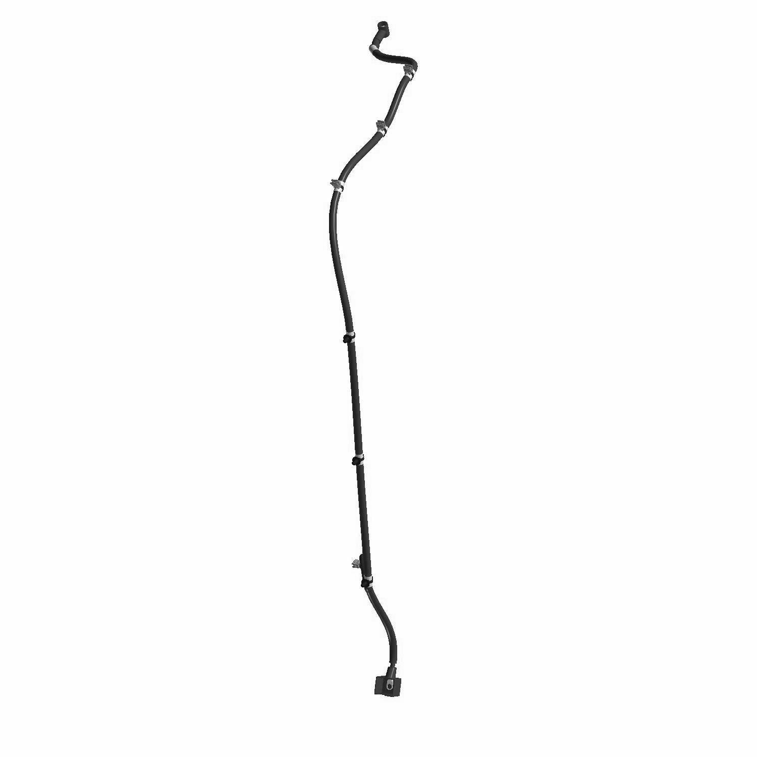 Black molded plastic accessory cable with multiple bends and connectors on each end for Polaris UTVs.