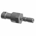 Black and gray metal brake switch with M10 x 1.25 double banjo fitting and cylindrical shape.