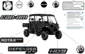 BODY - DECALS - 2025 CAN AM DEFENDER MAX HD9 XT - STEALTH BLACK - 62" WIDTH