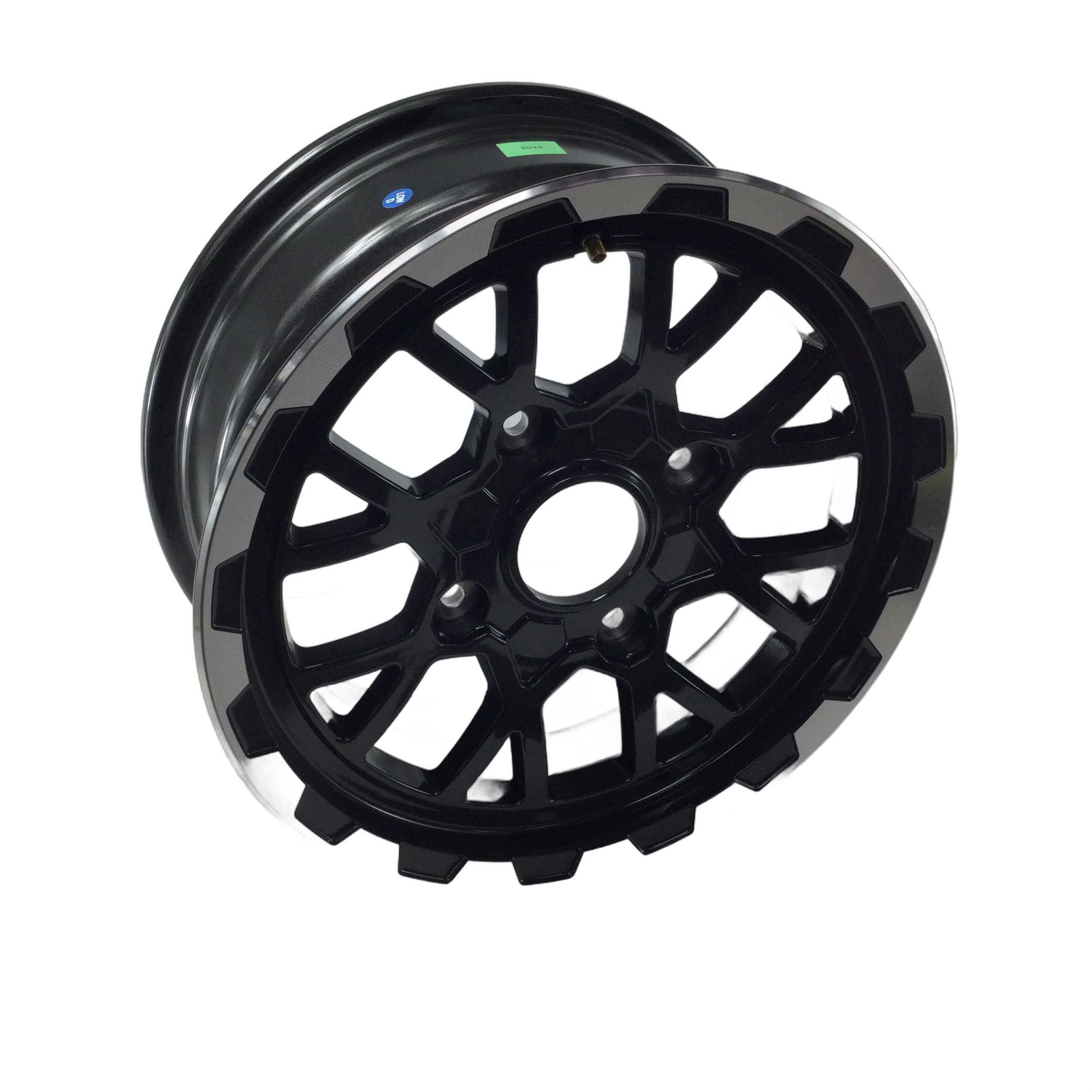 tkymrwk0310☆オーダー塗装　マットブラックXメッキリム☆ Kawasaki Rim Front 14X6.0At Black OEM 41025-0424-31D Witchdoctors