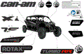 BODY - DECALS - 2025 CAN AM MAVERICK MAX TURBO RR X DS SAS 64 INCH - TIMELESS BLACK METALLIC - 64" WIDTH CALI