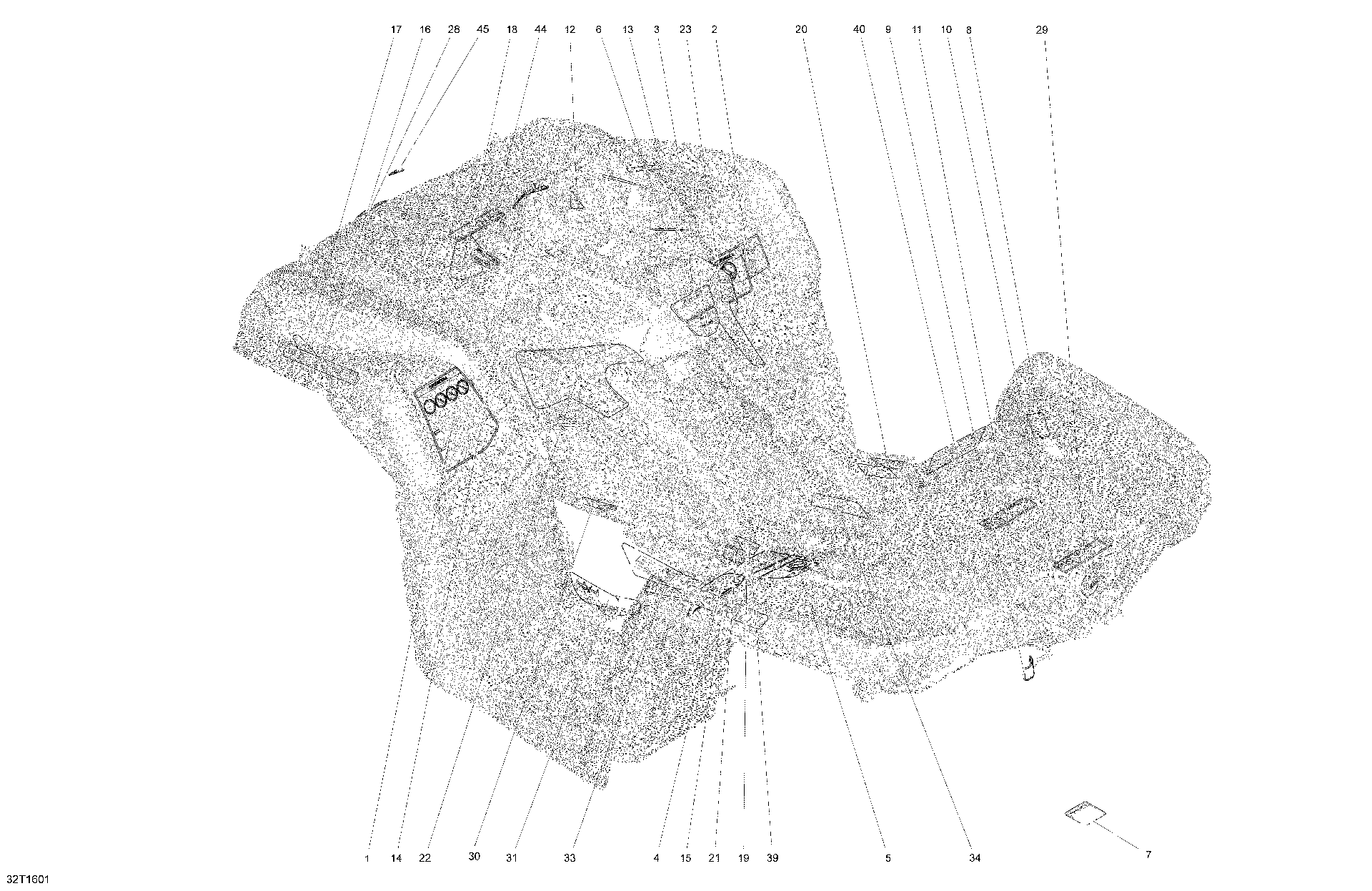 An Image of a Genuine Can-Am Parts Schematic Diagram showing the schematic - DECALS - ALL MODELS