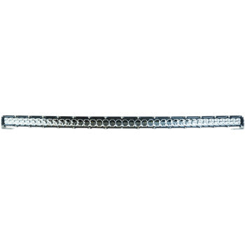 The LED Light Bar 40" Curved Flood by Heretic is a long, slim light bar with multiple round LEDs in rows, ideal for vehicles or outdoor use, and includes a durable stainless steel mount.