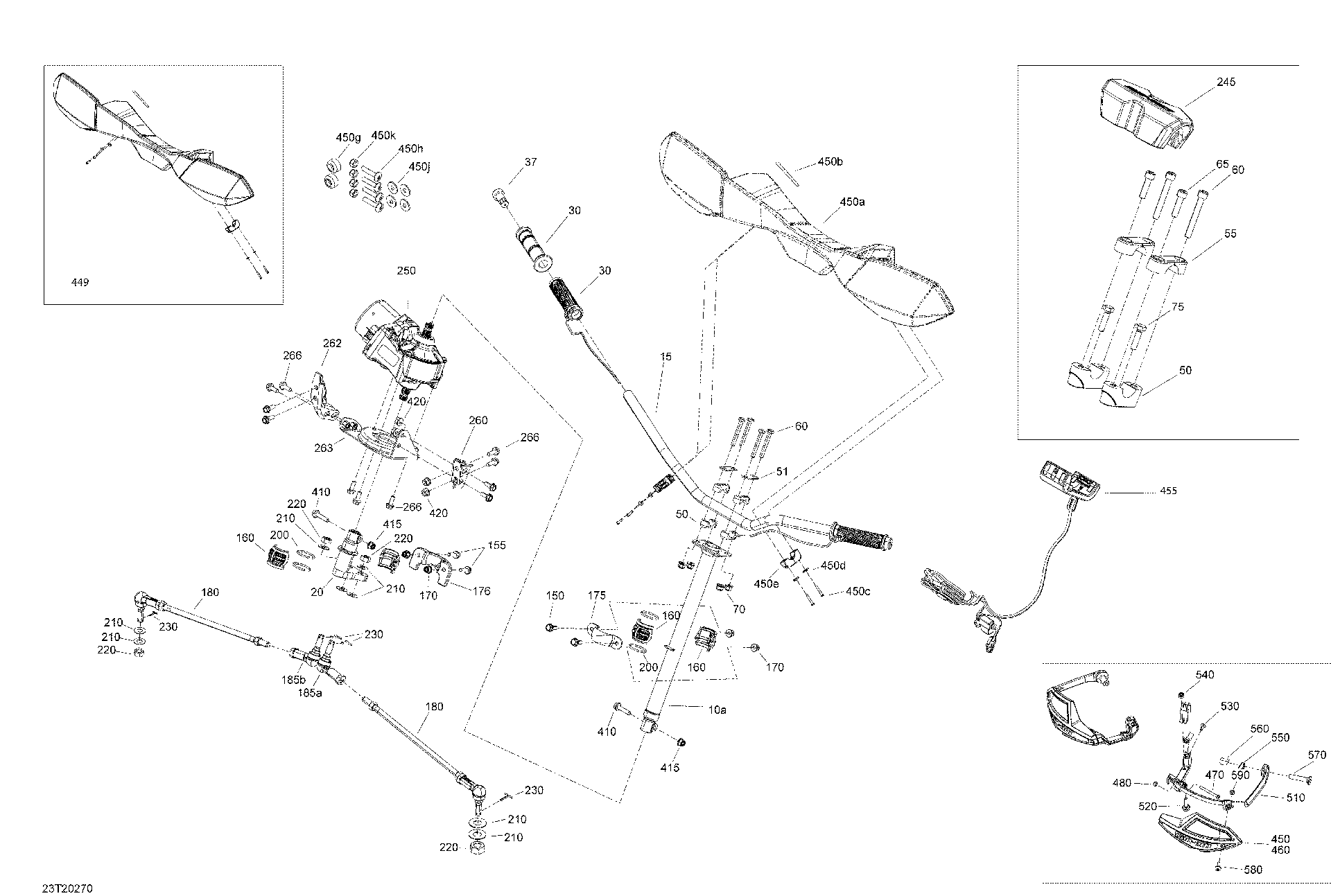 An Image of a Genuine Can-Am Parts Schematic Diagram showing the schematic - STEERING