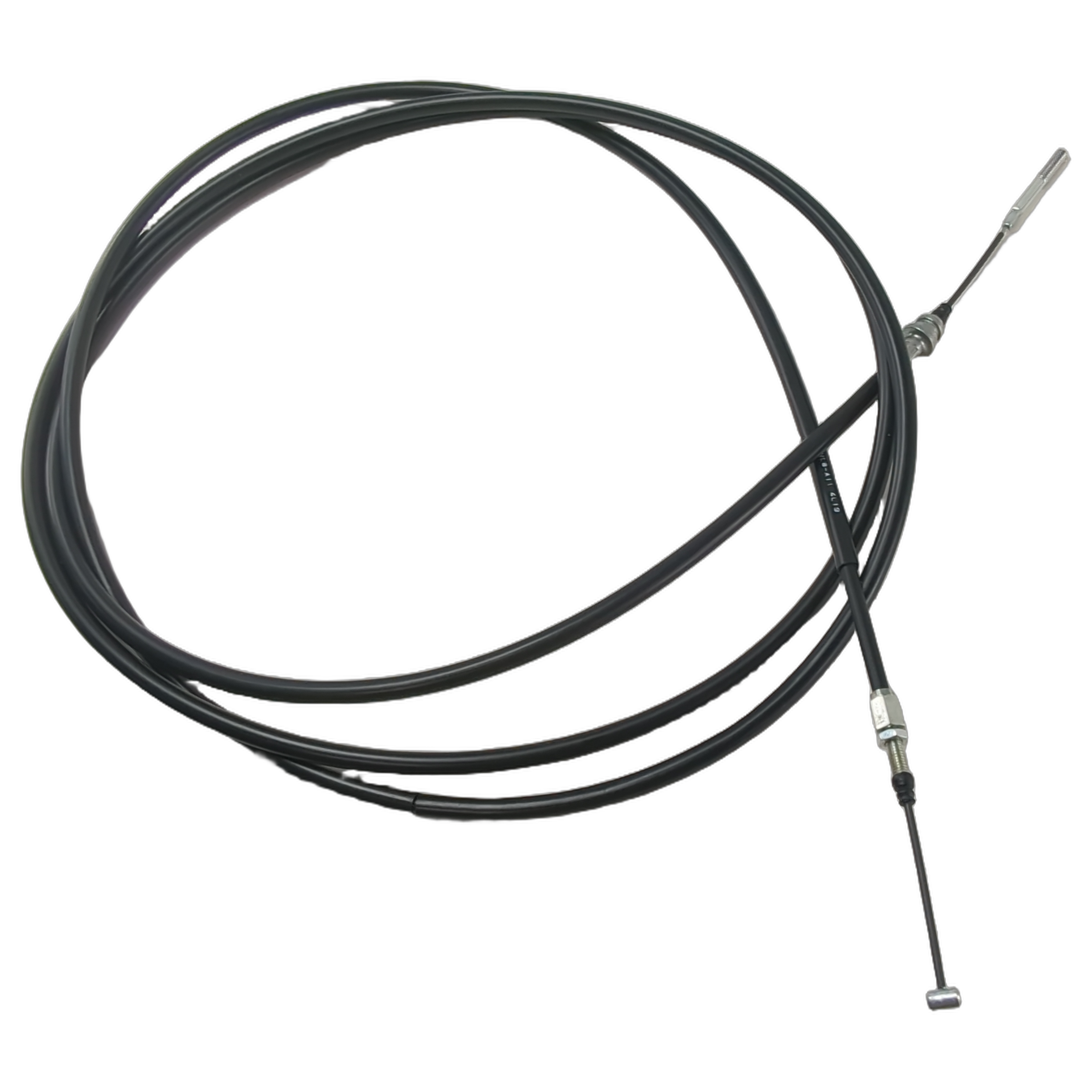 Black flexible cable with metal connectors on both ends, designed for rear differential lock control.