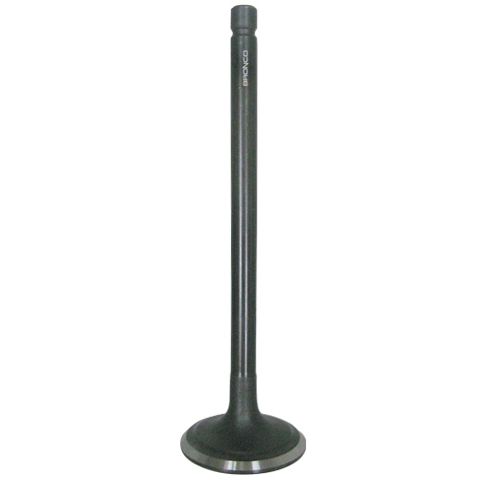 A Yamaha Grizzly/Raptor/Rhino 660 Intake Valve by Bronco, featuring a long cylindrical stem and flat round head, is shown standing upright against a white background.