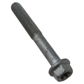 Galvanized steel M6x45 Torx flange screw with hexagonal head and partial threading.