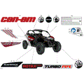 BODY - DECALS - 2025 CAN AM MAVERICK TURBO RR DS 64 INCH - FIERY RED METALLIC - 64" WIDTH CALI
