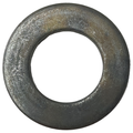 Round metallic shim with a wide outer ring and smooth surface, steel finish.