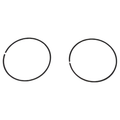Two black circular piston rings for Can-Am Maverick Turbo engines, metal construction, one thicker than the other.