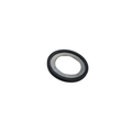 Black circular spacer with an inner hollow center, made from durable material for offroad vehicle fitment.