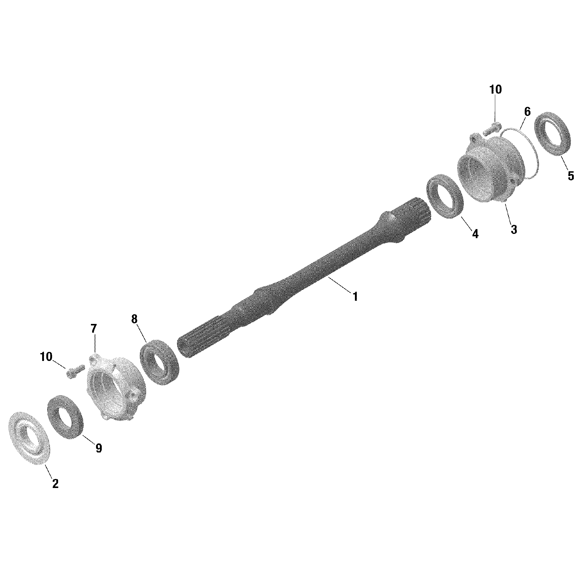 An Image of a Genuine Can-Am Parts Schematic Diagram showing the schematic - ROTAX - DRIVE SHAFT