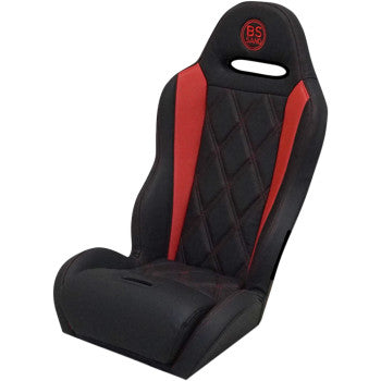 Polaris Performance Seat Big Diamond Black Red by Bs Sand
