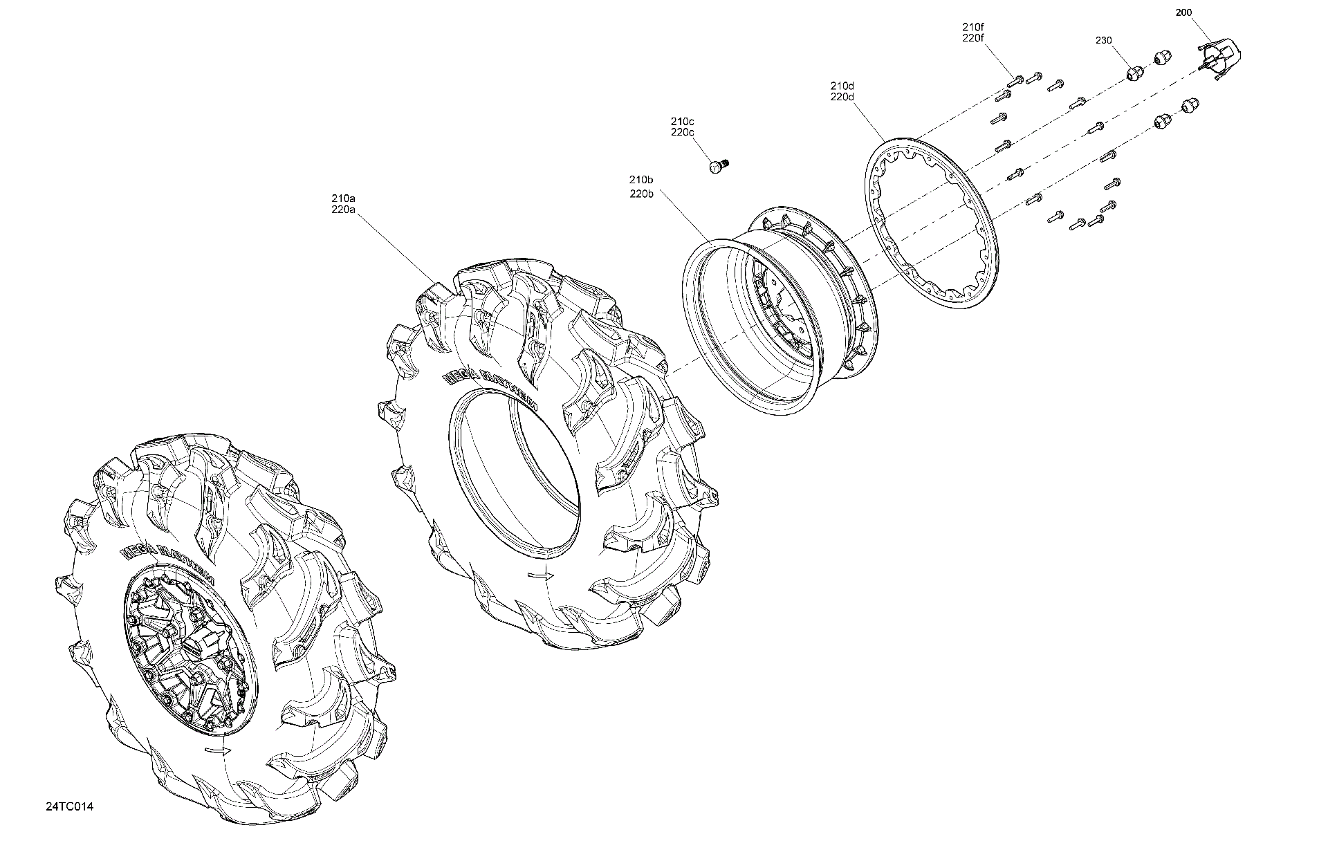 An Image of a Genuine Can-Am Parts Schematic Diagram showing the schematic - DRIVE - FRONT WHEELS