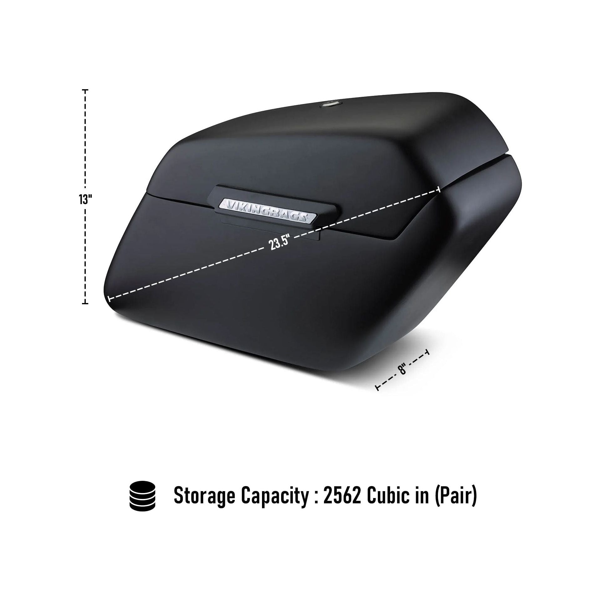 42L - Baldur Extra Large Victory Jackpot Hard Saddlebags by Viking