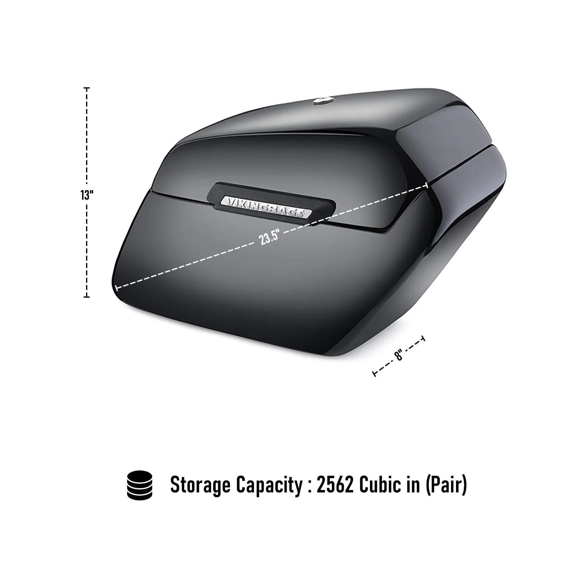 42L - Baldur Extra Large Victory Jackpot Hard Saddlebags by Viking