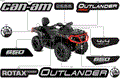 BODY - FEATURE DECALS - 2018 CAN AM OUTLANDER MAX 4X4 NORTH EDITION 650 EFI - BRIGHT WHITE