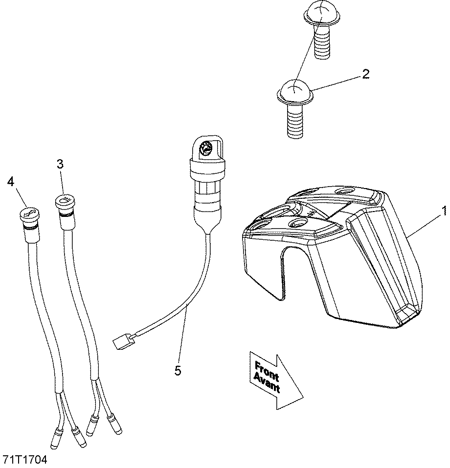 An Image of a Genuine Can-Am Parts Schematic Diagram showing the schematic - INDICATOR LIGHTS AND COVER