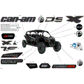 BODY - DECALS - 2026 CAN AM MAVERICK MAX TURBO RR X DS SAS - TIMELESS BLACK METALLIC - 64" WIDTH CALI