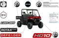 BODY - DECALS - 2024 CAN AM DEFENDER HD10 DPS - FIERY RED METALLIC - 64" WIDTH