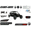 BODY - DECALS - 2026 CAN AM MAVERICK MAX TURBO RR X RS - TIMELESS BLACK METALLIC - 72" WIDTH CALI