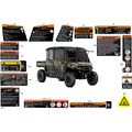 BODY - WARNING DECALS - 2025 CAN AM DEFENDER MAX HD10 LTD CAB - FIERY RED METALLIC - 65" WIDTH CALI