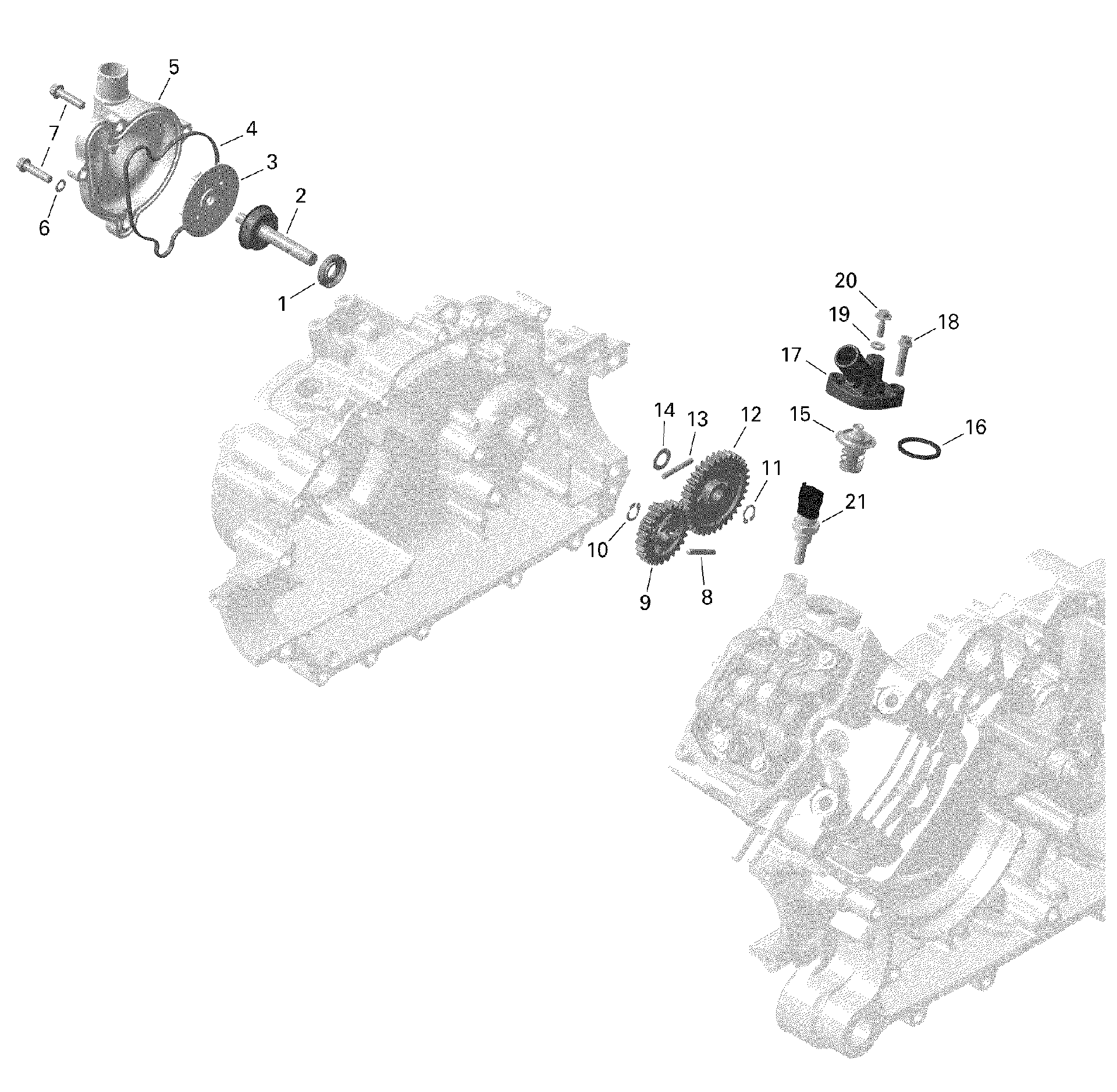 An Image of a Genuine Can-Am Parts Schematic Diagram showing the schematic - ROTAX - ENGINE COOLING