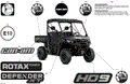 BODY - DECALS - 2024 CAN AM DEFENDER HD9 XT - TIMELESS BLACK METALLIC - 62" WIDTH CALI
