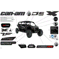 BODY - DECALS - 2026 CAN AM MAVERICK MAX TURBO RR X DS SAS - TIMELESS BLACK METALLIC - 64" WIDTH
