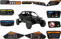 BODY - WARNING DECALS - 2025 CAN AM MAVERICK R - CATALYST GRAY - 77" WIDTH