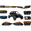 BODY - WARNING DECALS - 2025 CAN AM MAVERICK R X RS - TIMELESS BLACK METALLIC - 77" WIDTH