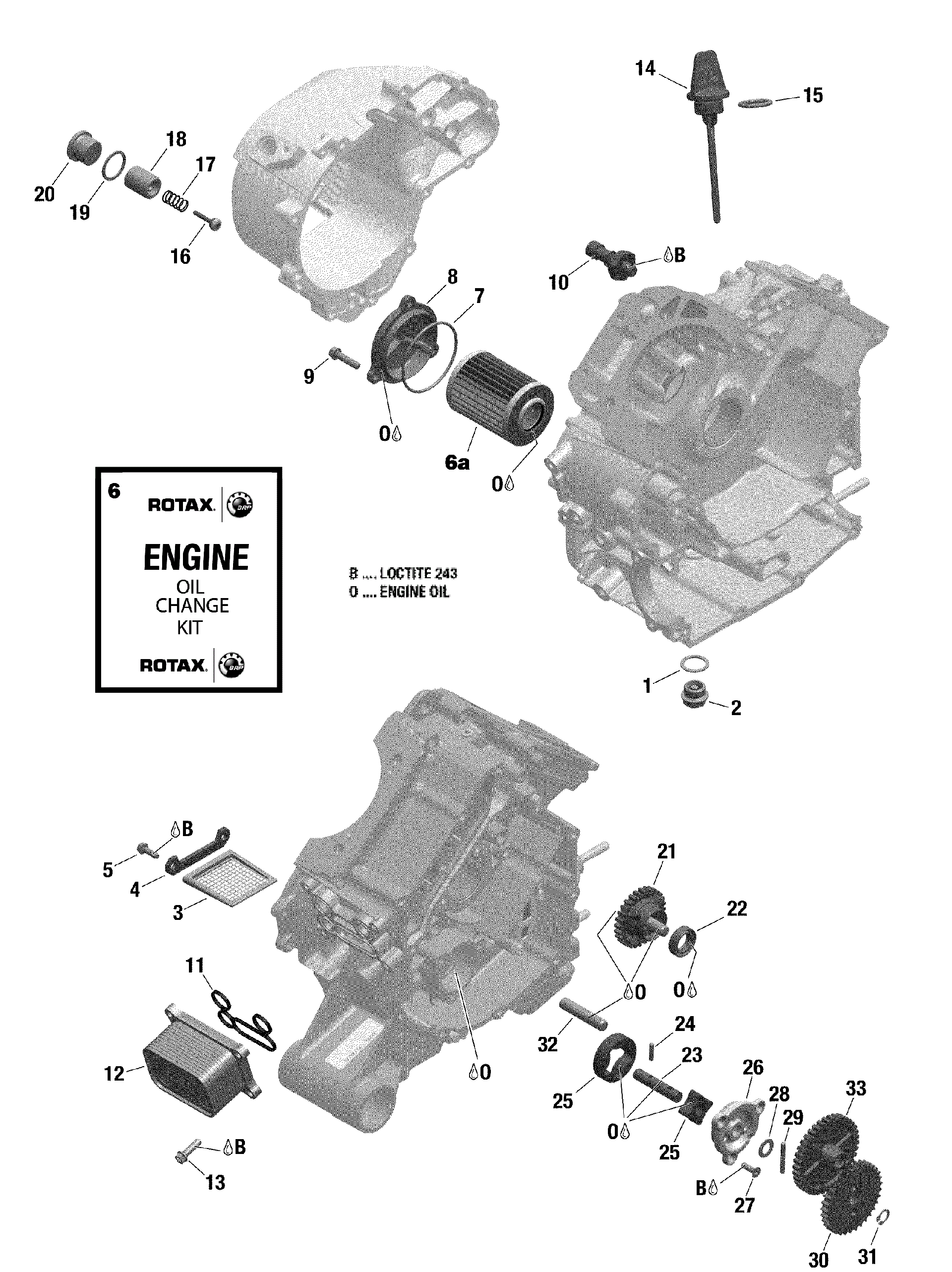 An Image of a Genuine Can-Am Parts Schematic Diagram showing the schematic - ENGINE LUBRICATION
