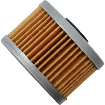The Oil Filter by Parts Unlimited is a cylindrical, pleated German paper filter with metal end caps, engineered to meet OEM standards and shown against a white background.