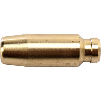 A close-up of a Kawasaki Exhaust / Intake Valve Guide 0.4365" OD by Kibblewhite, cylindrical with a slightly tapered end and rounded edge, known for its superior wear resistance.