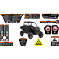 BODY - WARNING DECALS - 2024 CAN AM COMMANDER 1000R EFI XT - FIERY RED METALLIC - 64" WIDTH