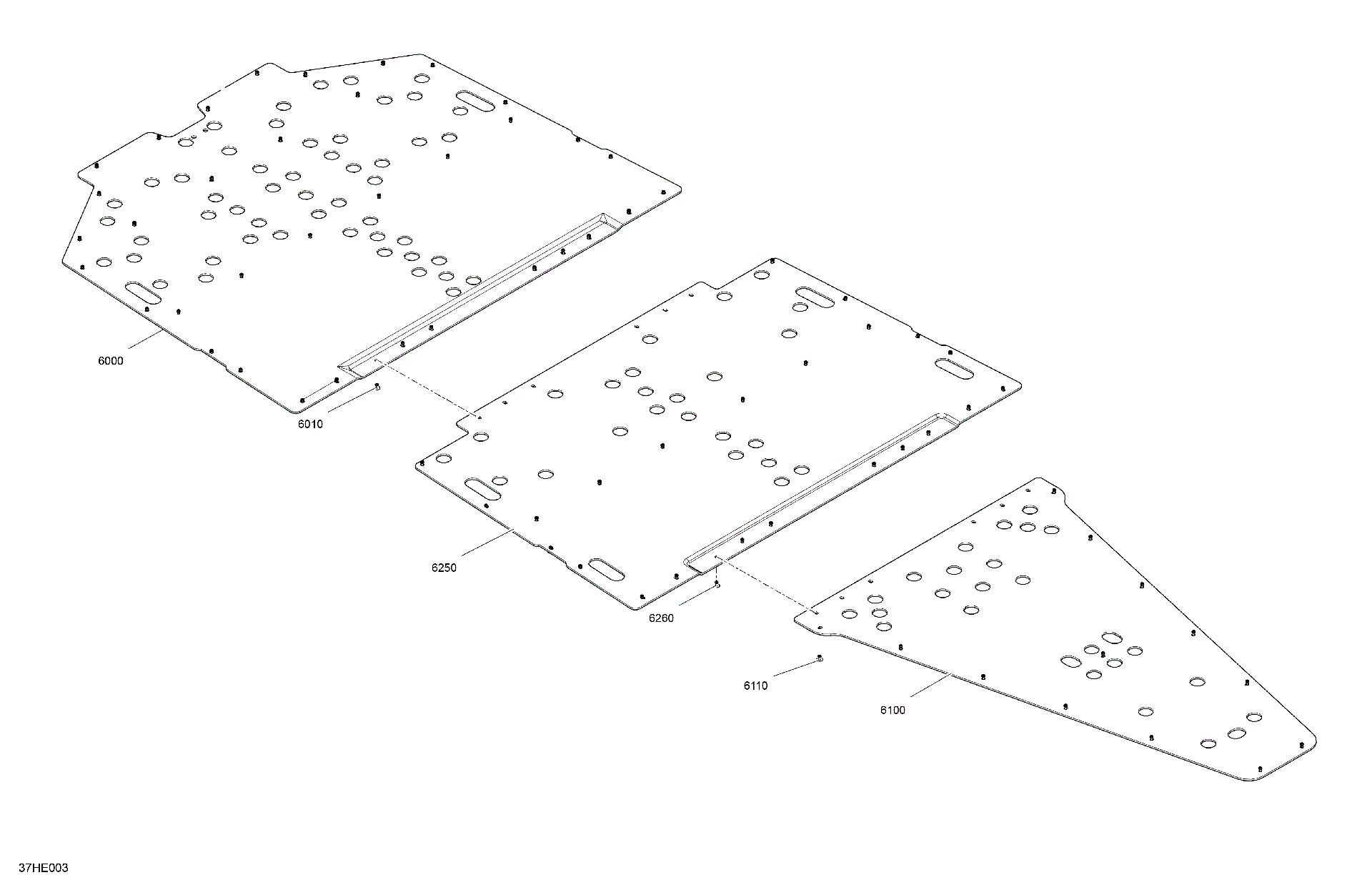An Image of a Genuine Can-Am Parts Schematic Diagram showing the schematic - BODY - SKID PLATE
