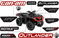 BODY - FEATURE DECALS - 2018 CAN AM OUTLANDER 4X4 XT 1000R - CALI - INTENSE RED SATIN