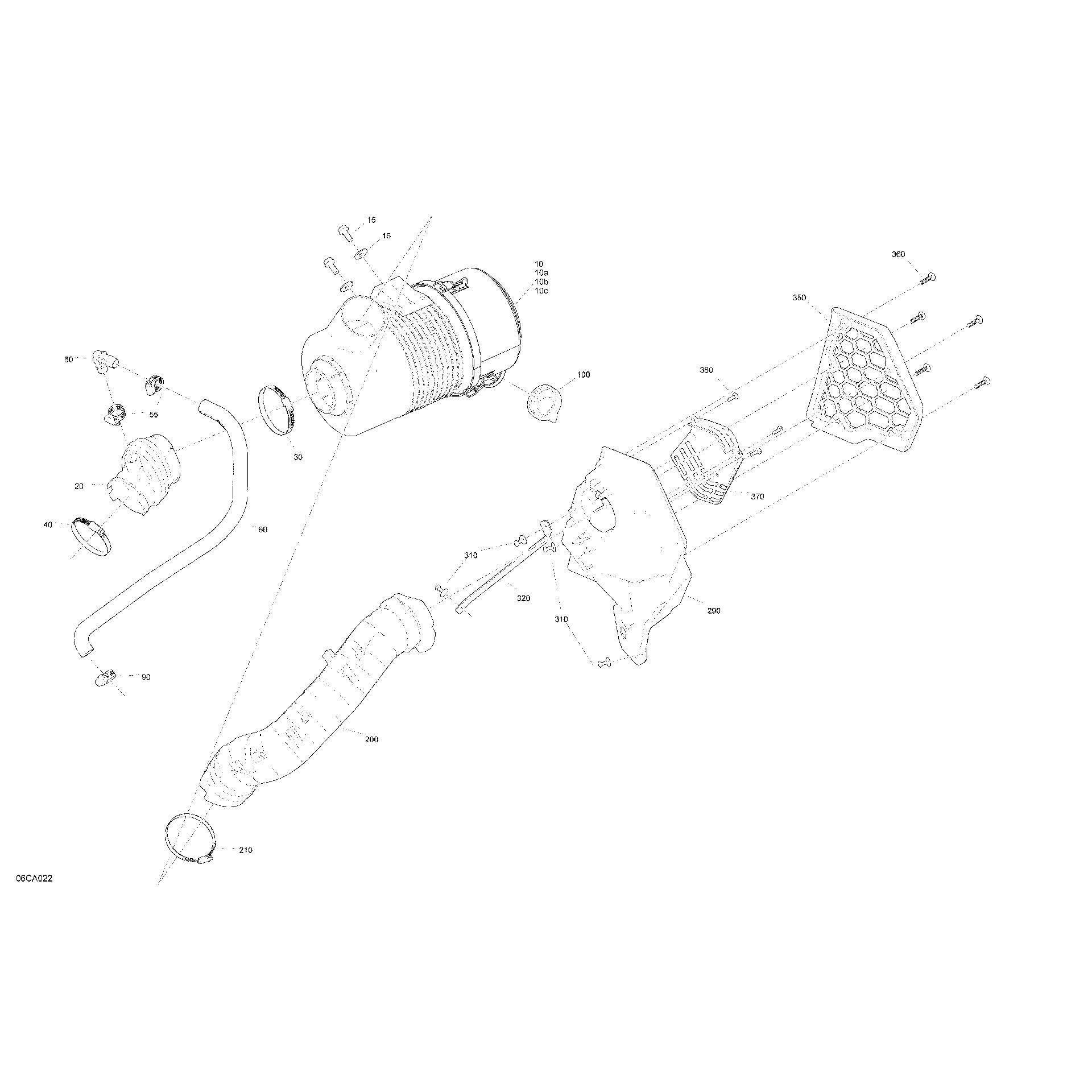 An Image of a Genuine Can-Am Parts Schematic Diagram showing the schematic - ENGINE - AIR INTAKE